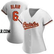 Paul Blair Women's Baltimore Orioles White Authentic Home Jersey