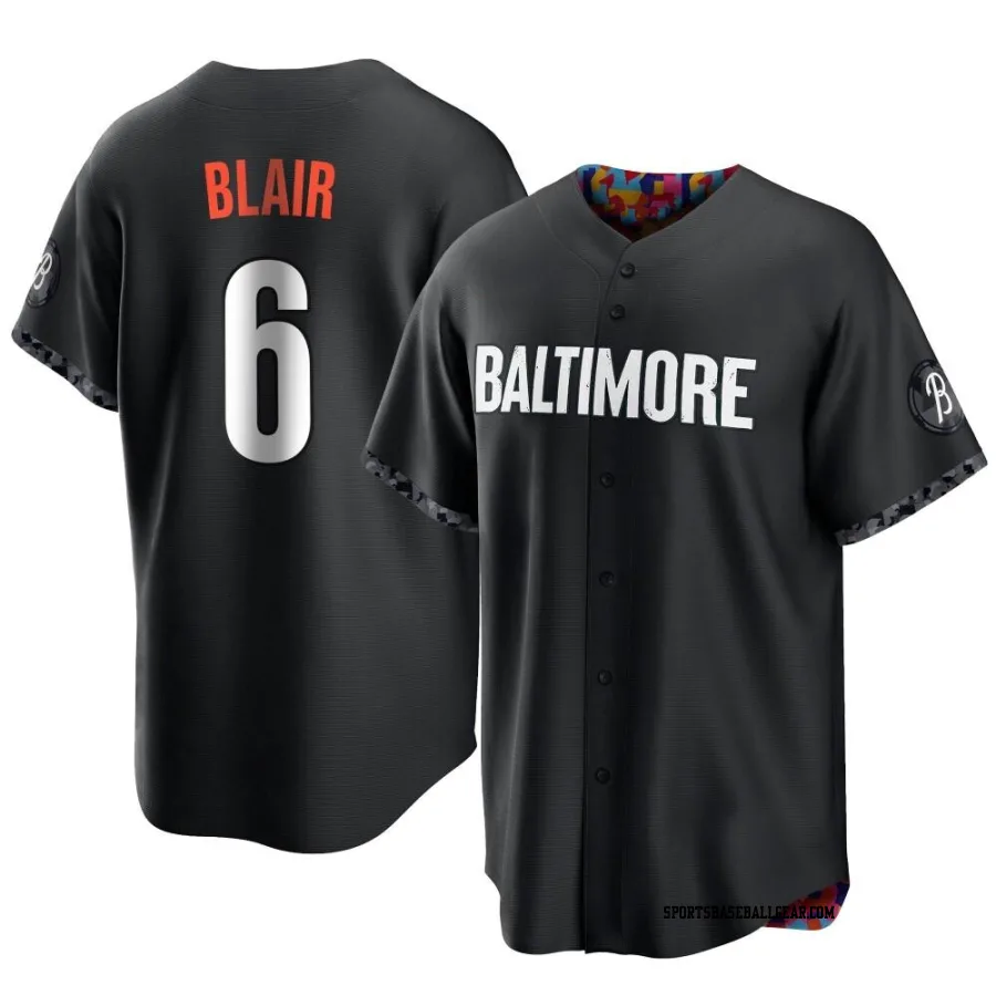 Paul Blair Youth Baltimore Orioles Black Replica 2023 City Connect Jersey