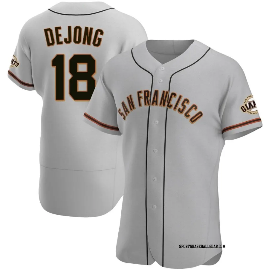 Paul DeJong Men's San Francisco Giants Gray Authentic Road Jersey