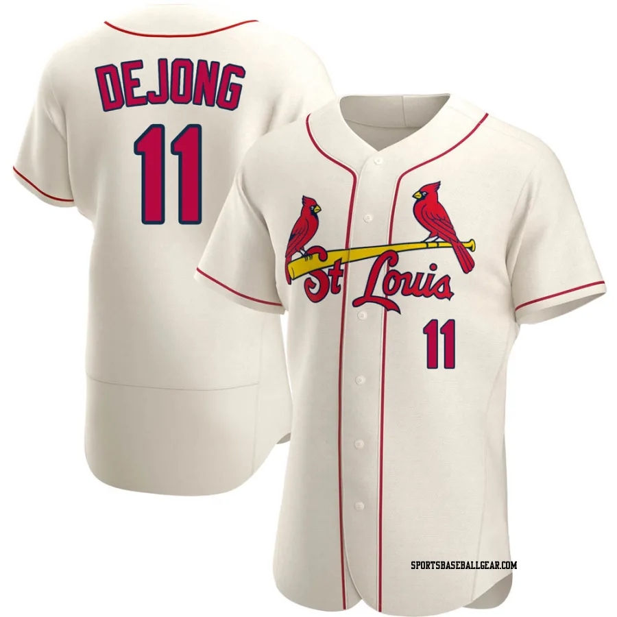 Paul DeJong Men's St. Louis Cardinals Cream Authentic Alternate Jersey
