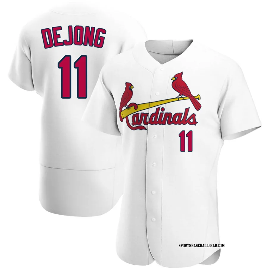 Paul DeJong Men's St. Louis Cardinals White Authentic Home Jersey