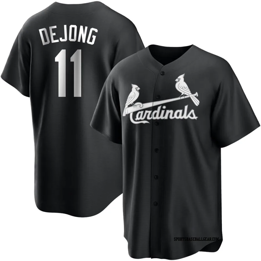 Paul DeJong Youth St. Louis Cardinals Black/White Replica Jersey