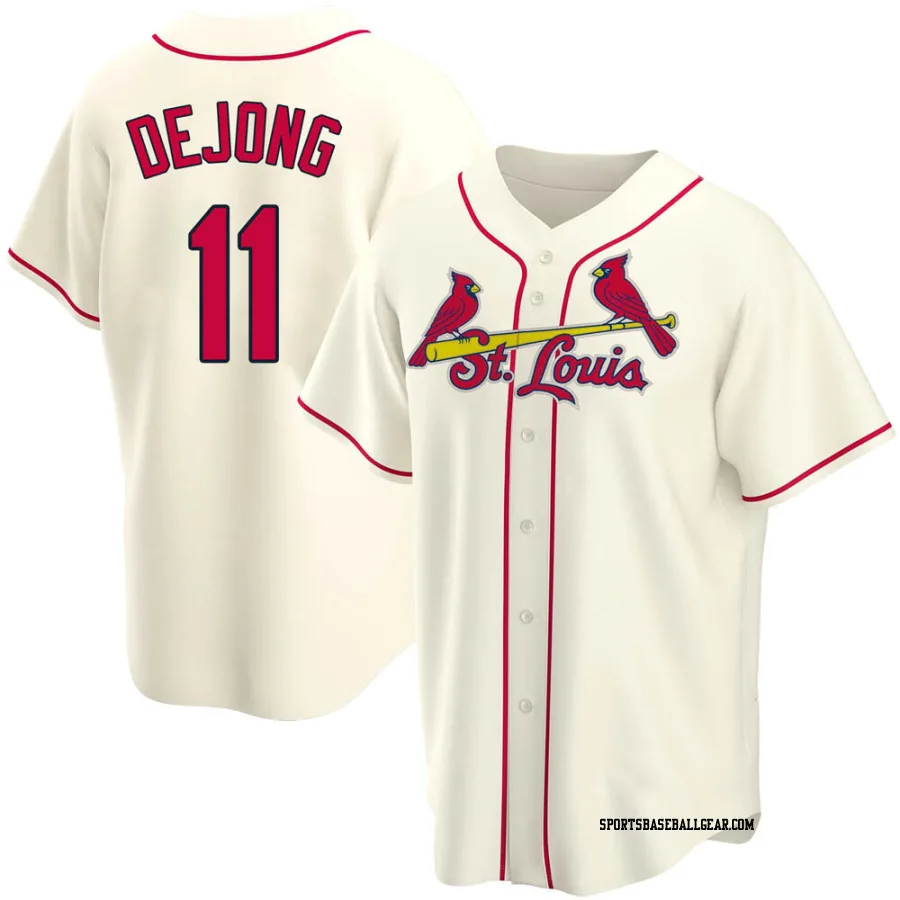 Paul DeJong Youth St. Louis Cardinals Cream Replica Alternate Jersey