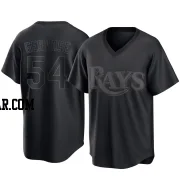 Paul Gervase Men's Tampa Bay Rays Black Replica Pitch Fashion Jersey