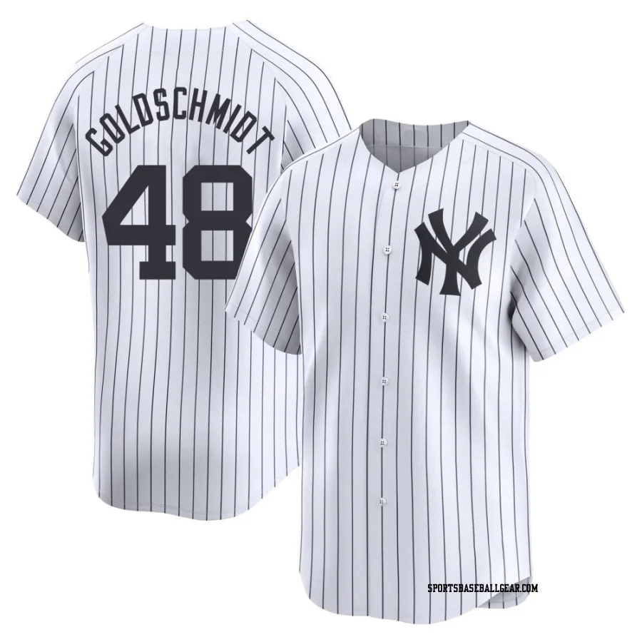 Paul Goldschmidt Men's New York Yankees White Limited Yankee Home Jersey