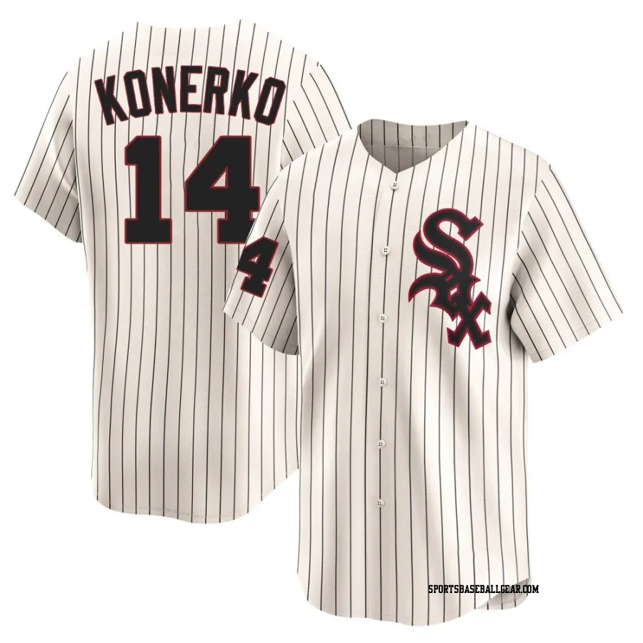 Paul Konerko Men's Chicago White Sox Cream Limited Throwback Cooperstown Jersey