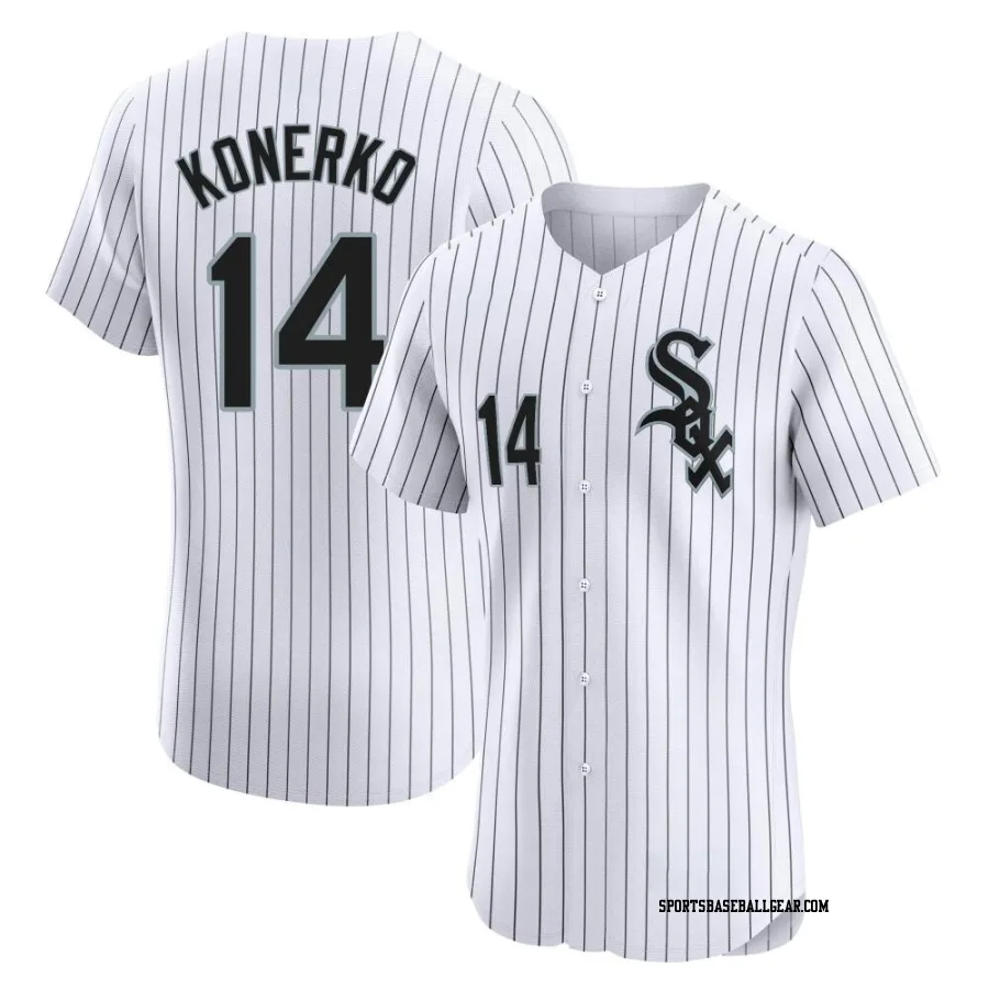 Paul Konerko Men's Chicago White Sox White Elite Home Jersey