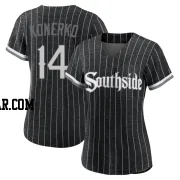 Paul Konerko Women's Chicago White Sox Black Authentic 2021 City Connect Jersey