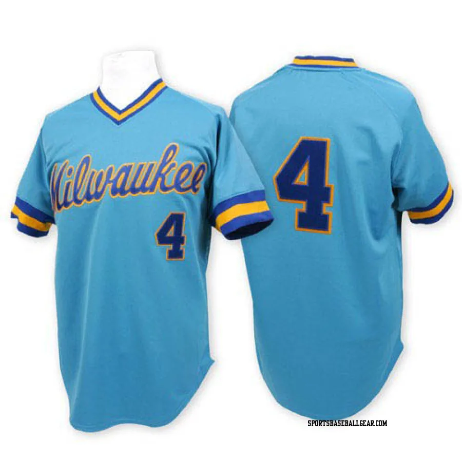 Paul Molitor Men's Milwaukee Brewers Blue Authentic Throwback Jersey