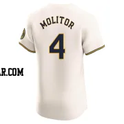Paul Molitor Men's Milwaukee Brewers Cream Elite Home Jersey