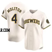 Paul Molitor Men's Milwaukee Brewers Cream Limited Home Jersey