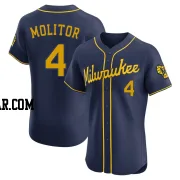 Paul Molitor Men's Milwaukee Brewers Navy Elite Alternate Jersey