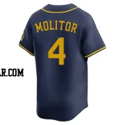 Paul Molitor Men's Milwaukee Brewers Navy Limited Alternate Jersey