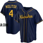 Paul Molitor Men's Milwaukee Brewers Navy Replica Alternate Jersey