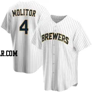 Paul Molitor Men's Milwaukee Brewers White Replica Home Jersey