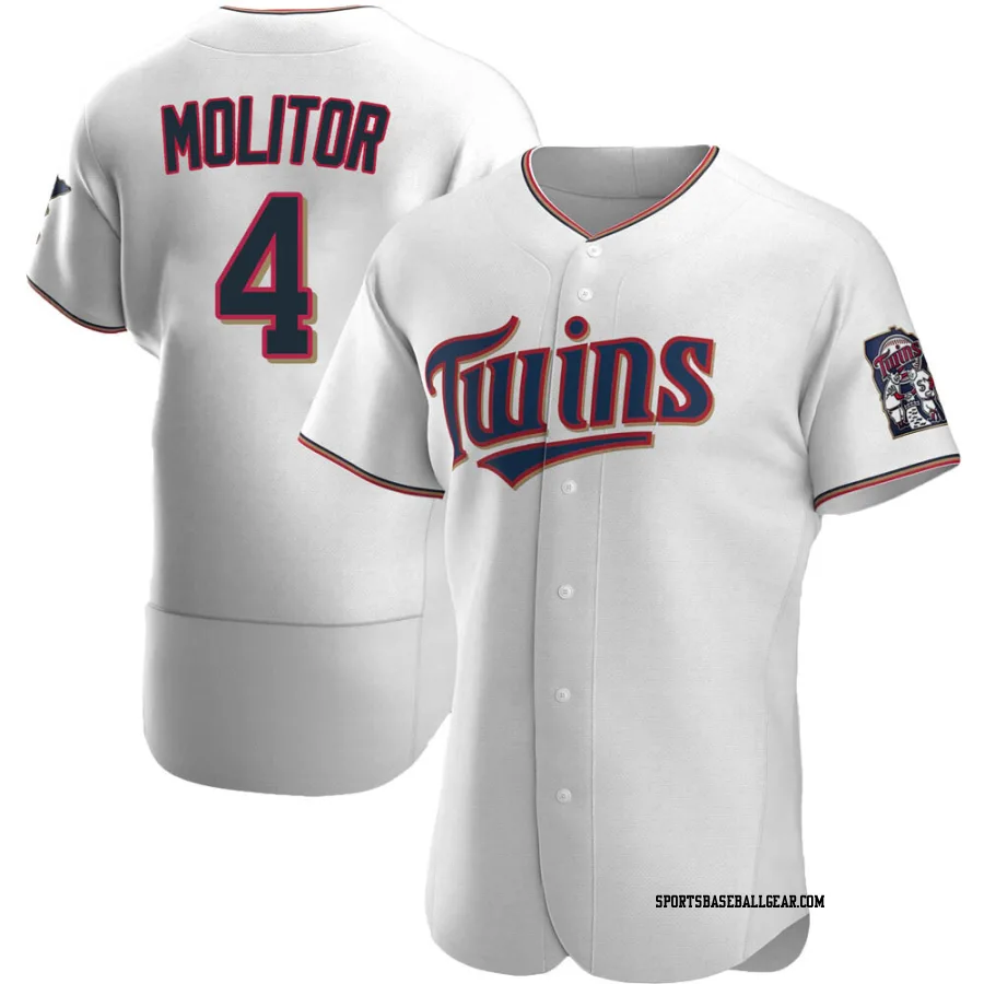 Paul Molitor Men's Minnesota Twins White Authentic Home Jersey