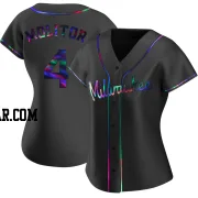 Paul Molitor Women's Milwaukee Brewers Black Holographic Replica Alternate Jersey