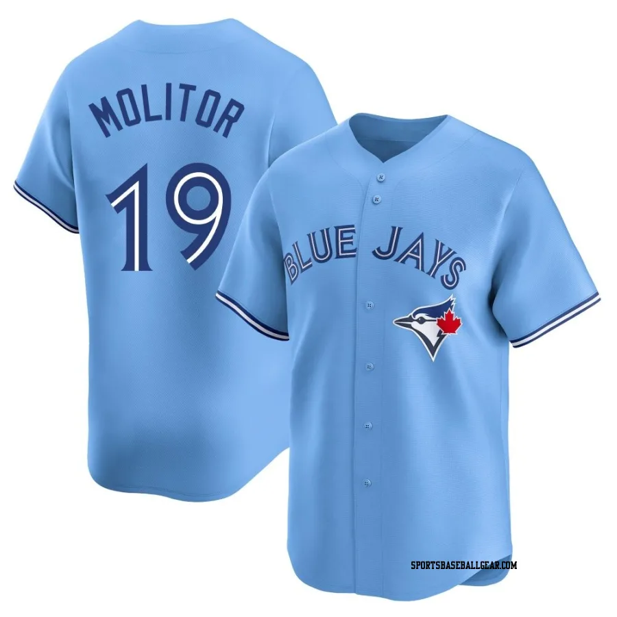 Paul Molitor Youth Toronto Blue Jays Blue Limited Powder Alternate Jersey