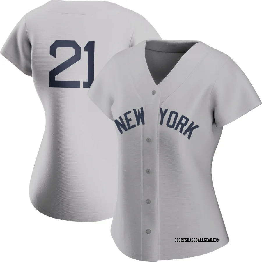 Paul O'Neill Women's New York Yankees Gray Authentic 2021 Field of Dreams Jersey