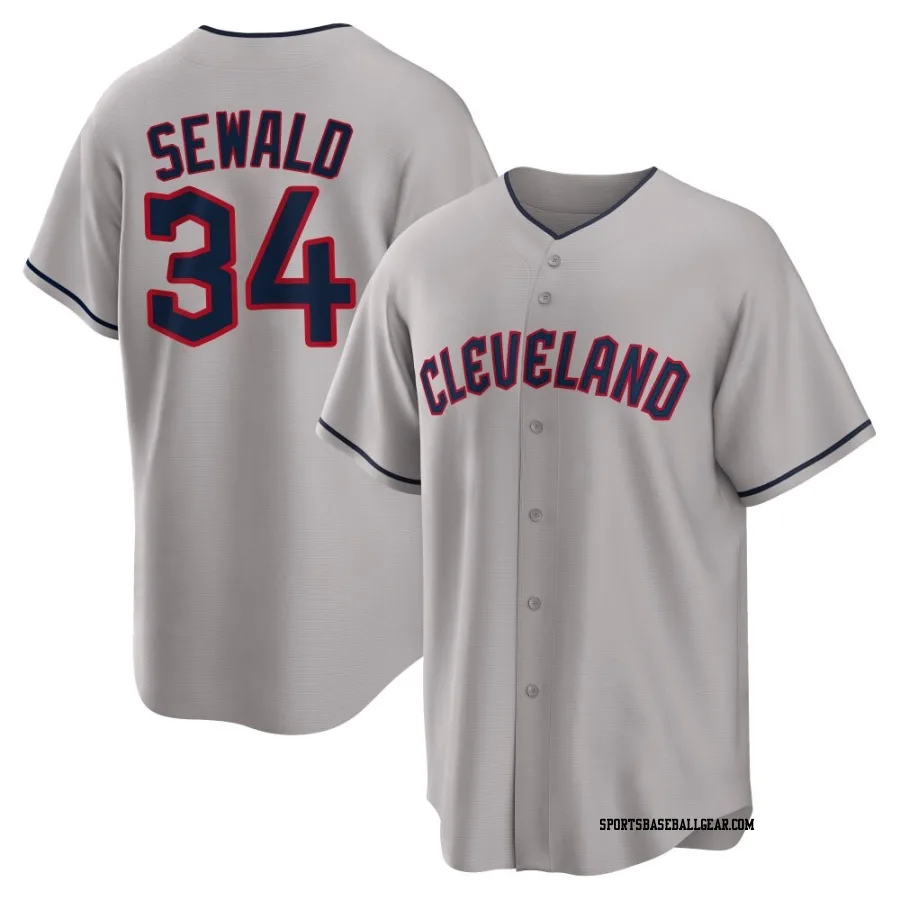 Paul Sewald Men's Cleveland Guardians Gray Replica Road Jersey