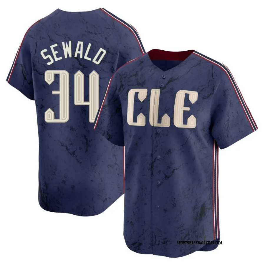 Paul Sewald Men's Cleveland Guardians Navy Limited 2024 City Connect Jersey