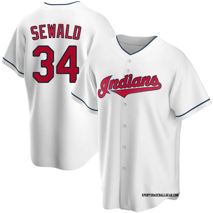 Paul Sewald Men's Cleveland Guardians White Replica Home Jersey