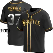 Paul Sewald Men's Seattle Mariners Black Golden Replica Alternate Jersey