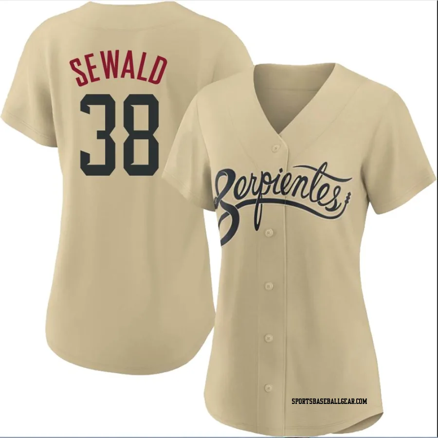 Paul Sewald Women's Arizona Diamondbacks Gold Replica 2021 City Connect Cool Base Jersey