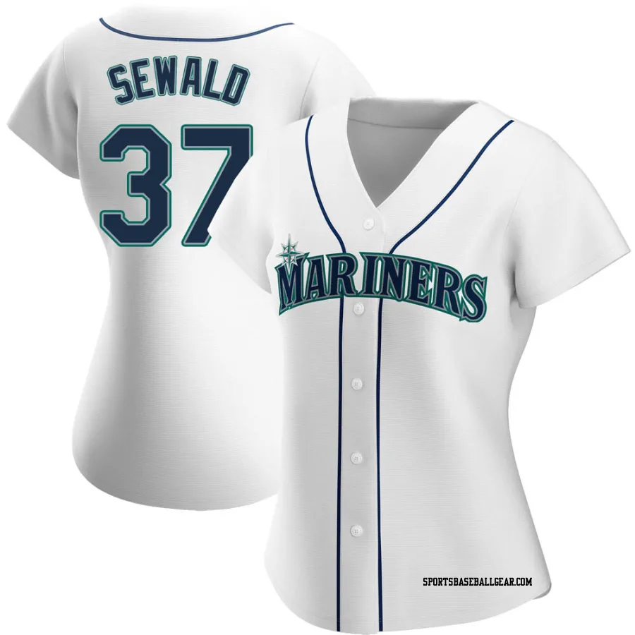 Paul Sewald Women's Seattle Mariners White Authentic Home Jersey