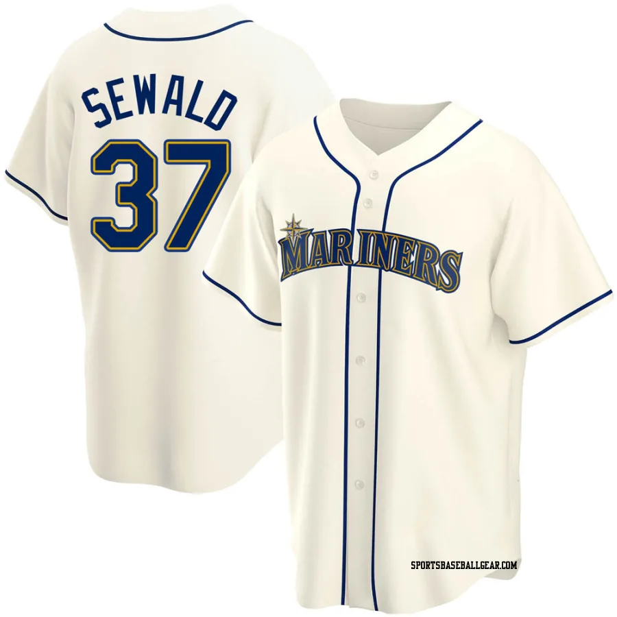 Paul Sewald Youth Seattle Mariners Cream Replica Alternate Jersey
