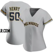 Payton Henry Women's Milwaukee Brewers Gray Replica Road Jersey