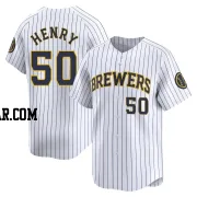 Payton Henry Youth Milwaukee Brewers White Limited Alternate Jersey