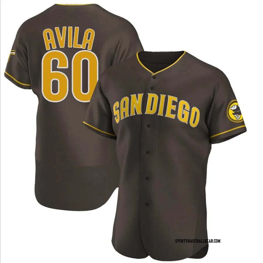 Pedro Avila Men's San Diego Padres Brown Authentic Road Jersey