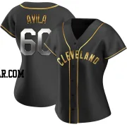 Pedro Avila Women's Cleveland Guardians Black Golden Replica Alternate Jersey