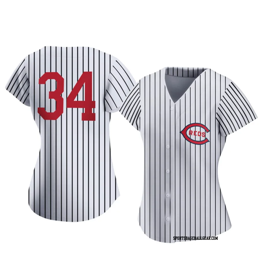 Pedro Borbon Women's Cincinnati Reds White Replica 2022 Field Of Dreams Jersey