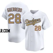 Pedro Guerrero Youth Los Angeles Dodgers Gold Limited White 2025 Collection Jersey