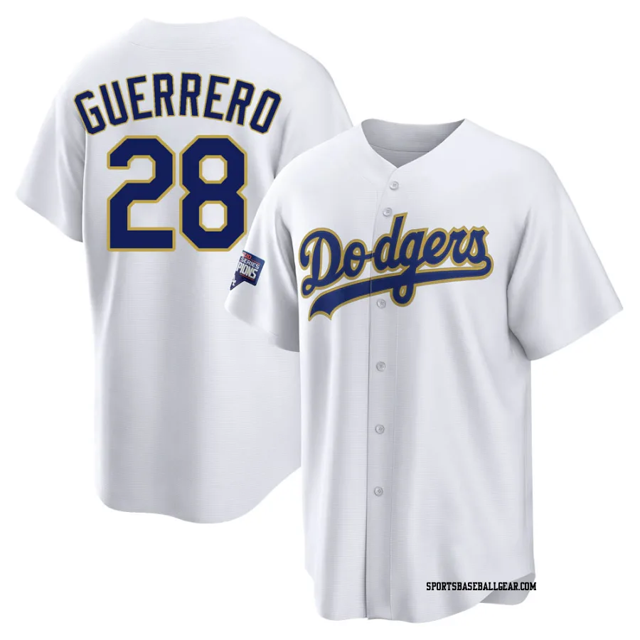 Pedro Guerrero Youth Los Angeles Dodgers White/Gold Replica 2021 Gold Program Player Jersey