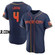 Pedro Leon Men's Houston Astros Navy Authentic 2022 City Connect Jersey