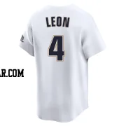 Pedro Leon Men's Houston Astros White Limited Throwback Cooperstown Collection Jersey