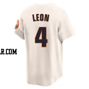 Pedro Leon Youth Houston Astros Cream Limited Throwback Cooperstown Collection Jersey