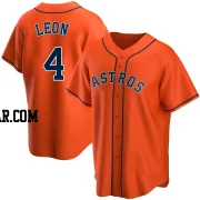 Pedro Leon Youth Houston Astros Orange Replica Alternate Jersey