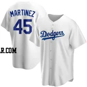 Pedro Martinez Men's Los Angeles Dodgers White Replica Home Jersey