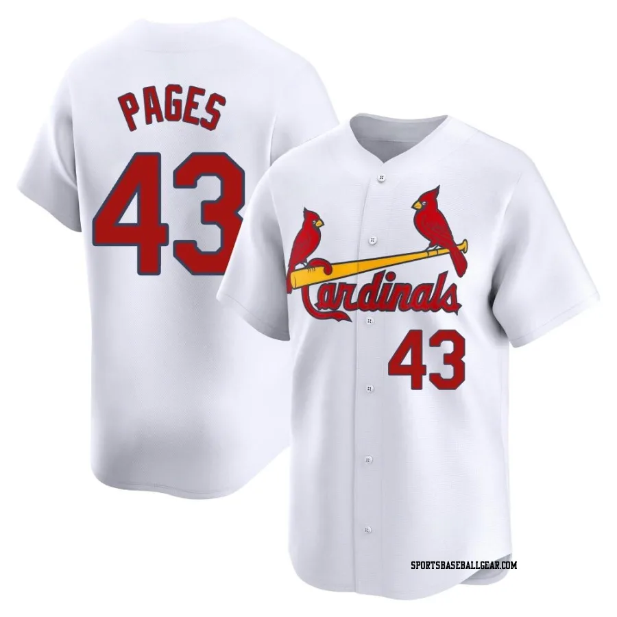 Pedro Pages Youth St. Louis Cardinals White Limited Home Jersey