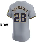 Pedro Severino Men's Milwaukee Brewers Gray Elite Road Jersey