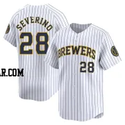 Pedro Severino Men's Milwaukee Brewers White Limited Alternate Jersey