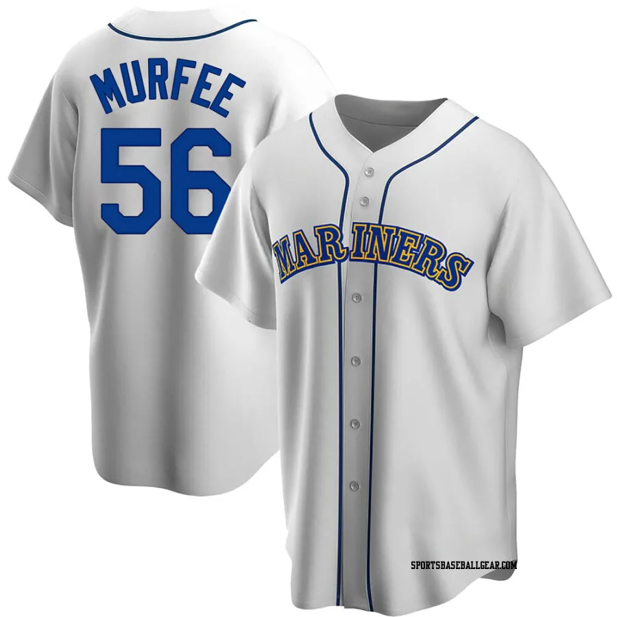 Penn Murfee Men's Seattle Mariners White Replica Home Cooperstown Collection Jersey