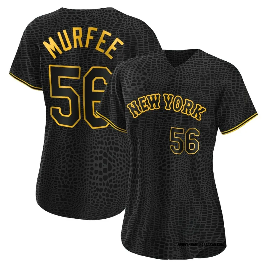 Penn Murfee Women's New York Mets Black Replica Snake Skin City Jersey