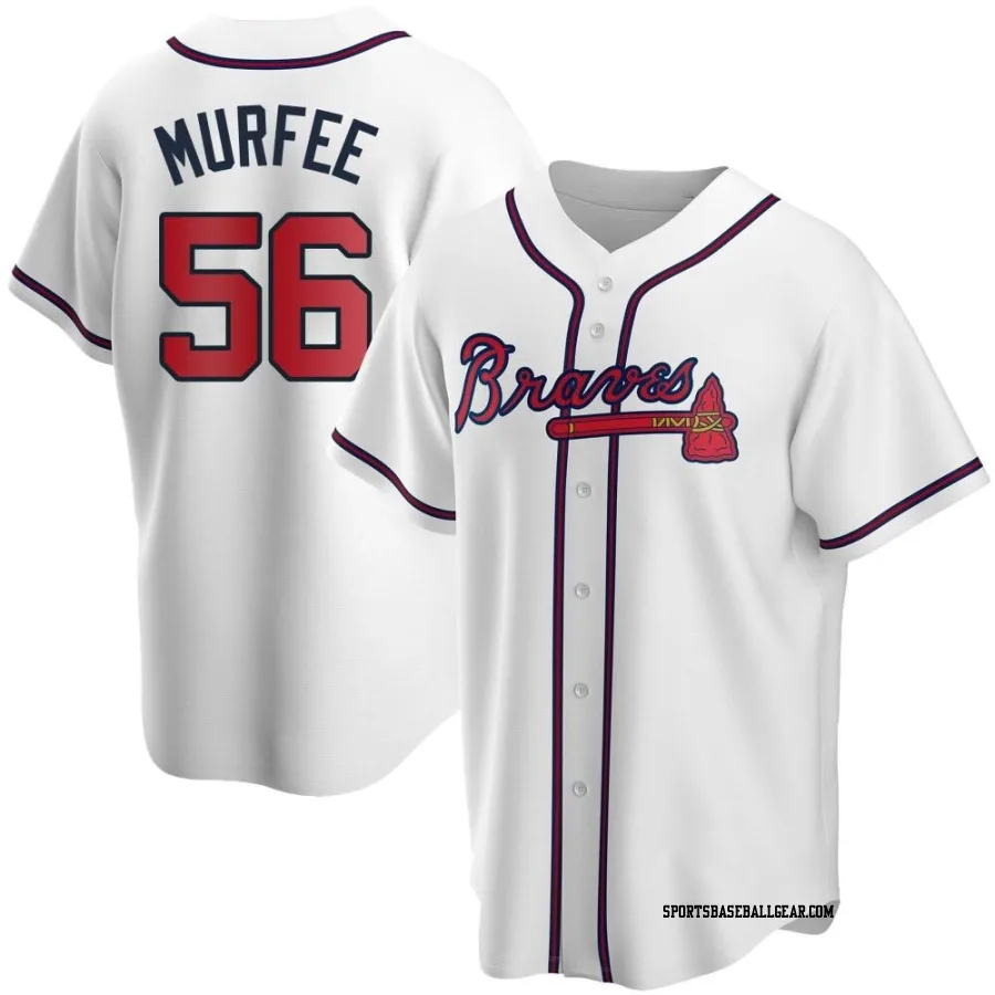 Penn Murfee Youth Atlanta Braves White Replica Home Jersey