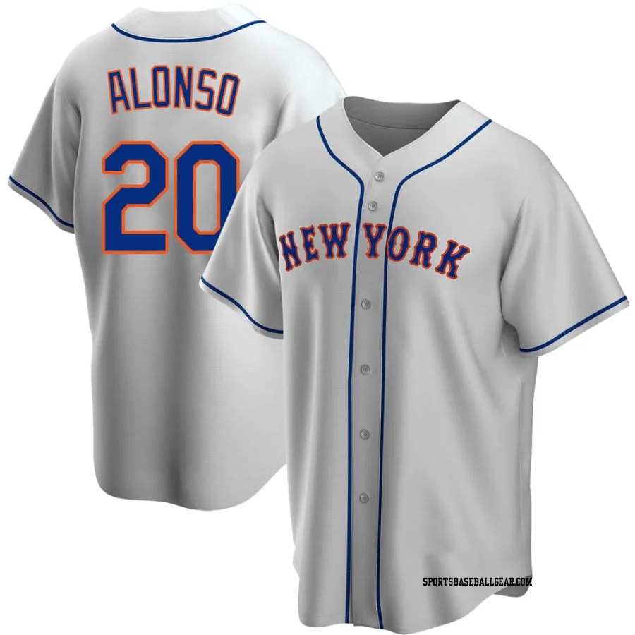 Pete Alonso Youth New York Mets Gray Replica Road Jersey