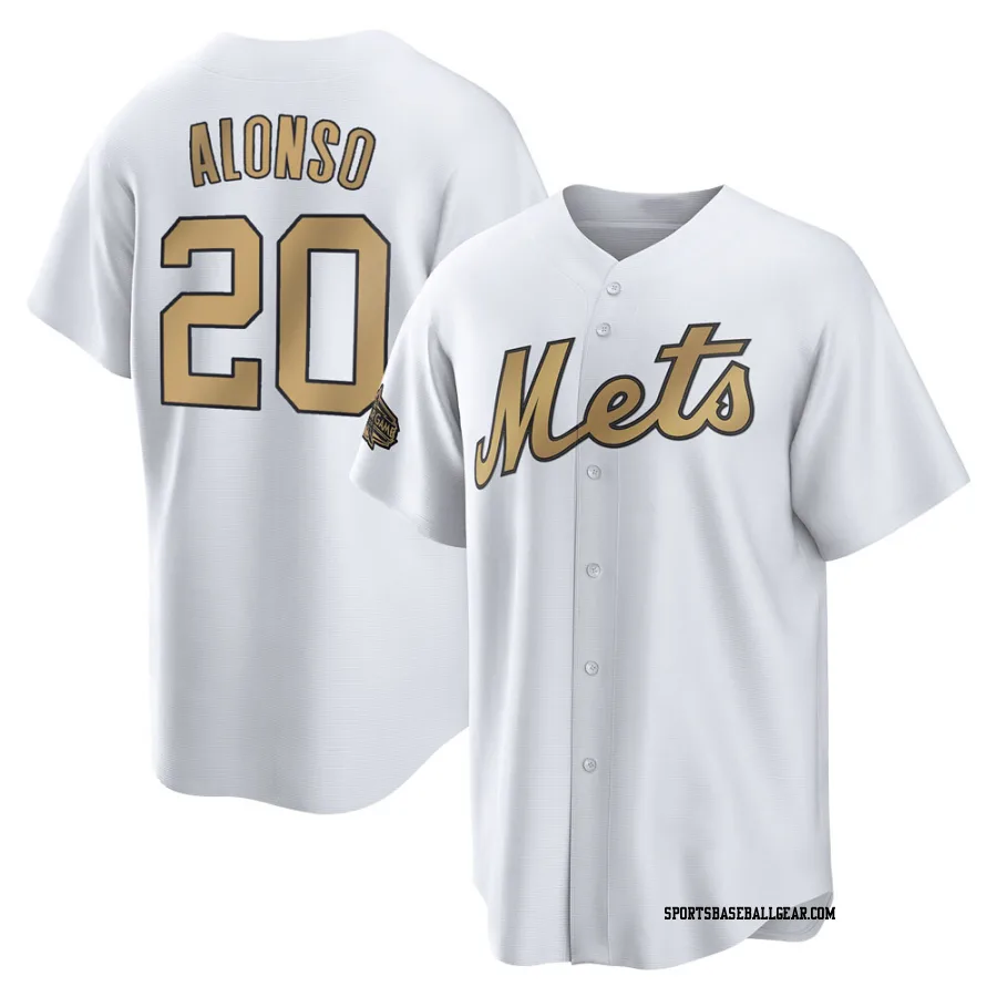 Pete Alonso Youth New York Mets White Game Replica 2022 All-Star Jersey